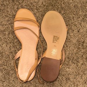 Madewell Tan Strappy Slingback Leather Sandals - Never Worn
